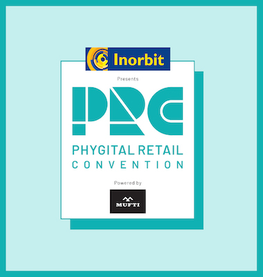 Phygital Retail Convention logo with Inorbit at the top and Powered by Mufti below.