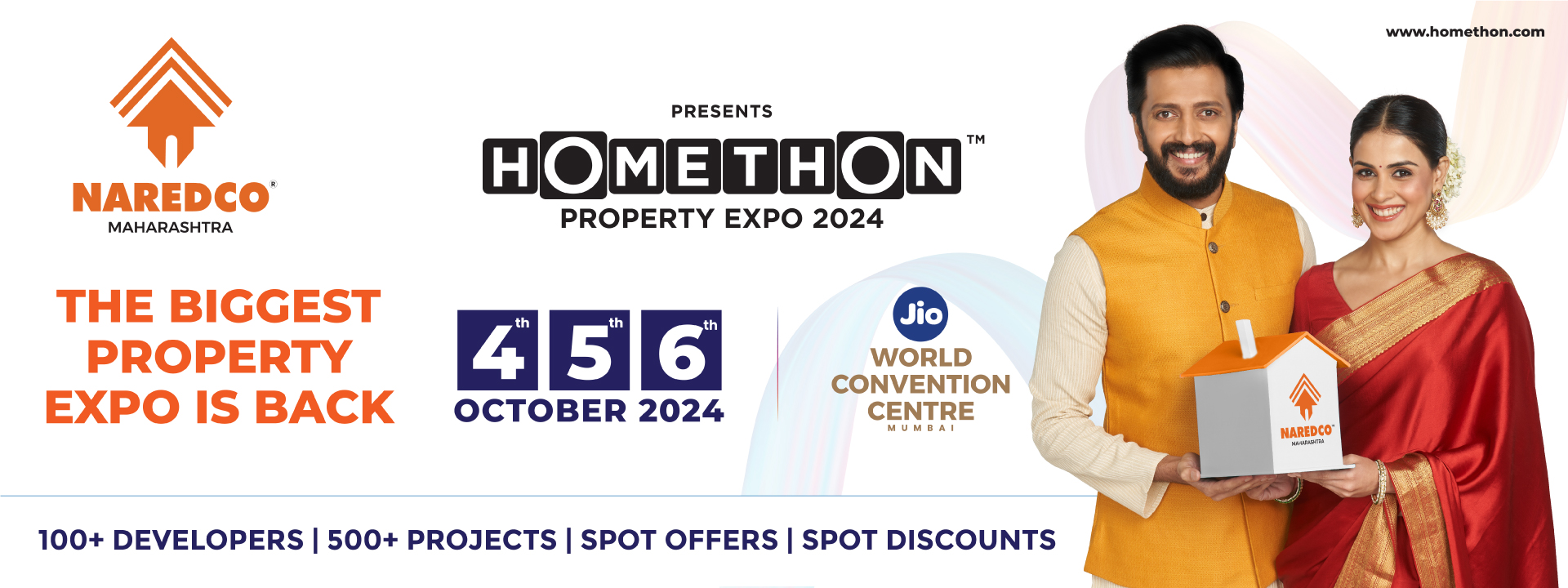 Promotional banner for NAREDCO Maharashtras HOMETHON Property Expo 2024